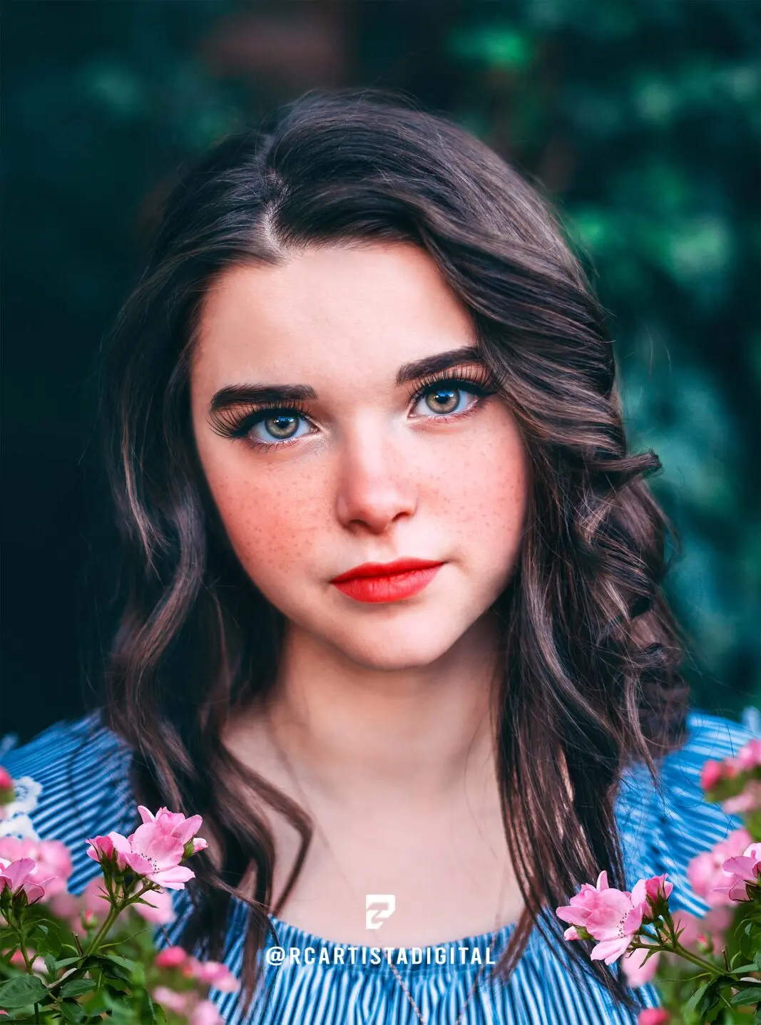 Digital editing and makeup.