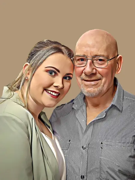 Amigos Pintura Digital Realista